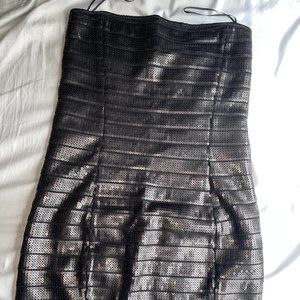 NWT Express strapless bodycon sequin dress size M